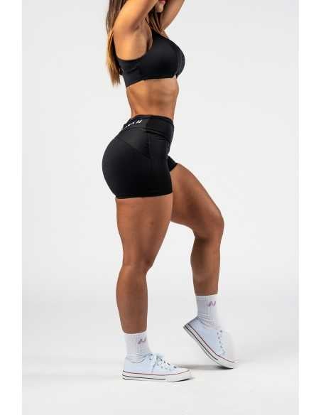 V-shaping Belt Shorts STRONG BEAUTY Black