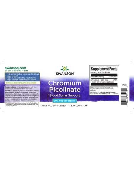 Chromium Picolinate 200 Mcg 200 Caps