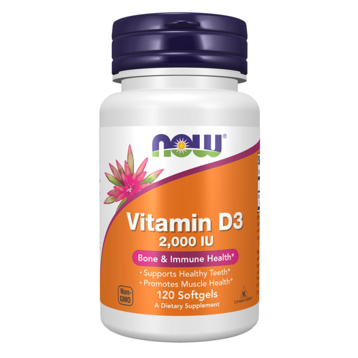 Vitamin D3 2000 IU 120 Softgels Now Foods: cholecalciferol