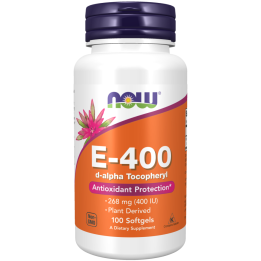 Vitamin E-400 d-alpha Tocopheryl Softgels NOW Foods | Natural Antioxidant | Citymuscle