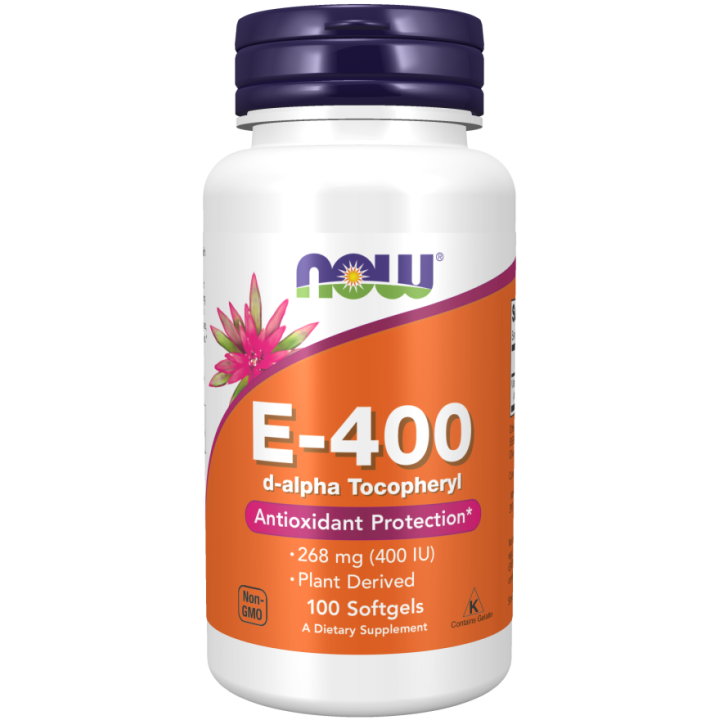 Vitamina E-400 d-alpha Tocopheryl Softgels NOW Foods | Antiossidante Naturale | Citymuscle