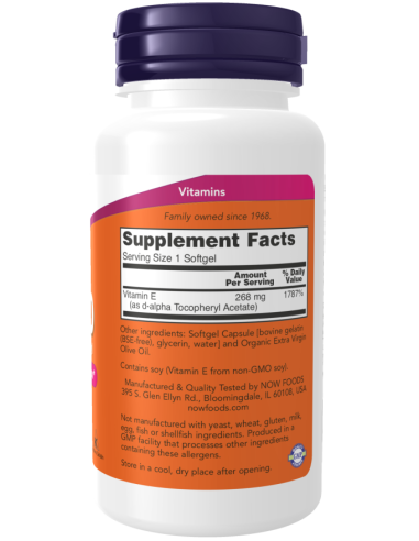 Vitamin E-400 Natural 100 softgels