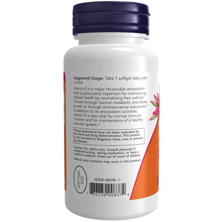 Vitamina E-400 d-alpha Tocopheryl Softgels NOW Foods | Antiossidante Naturale | Citymuscle
