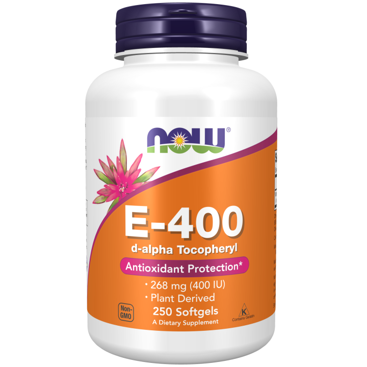Vitamina E-400 d-alpha Tocopheryl Softgels NOW Foods | Antiossidante Naturale | Citymuscle