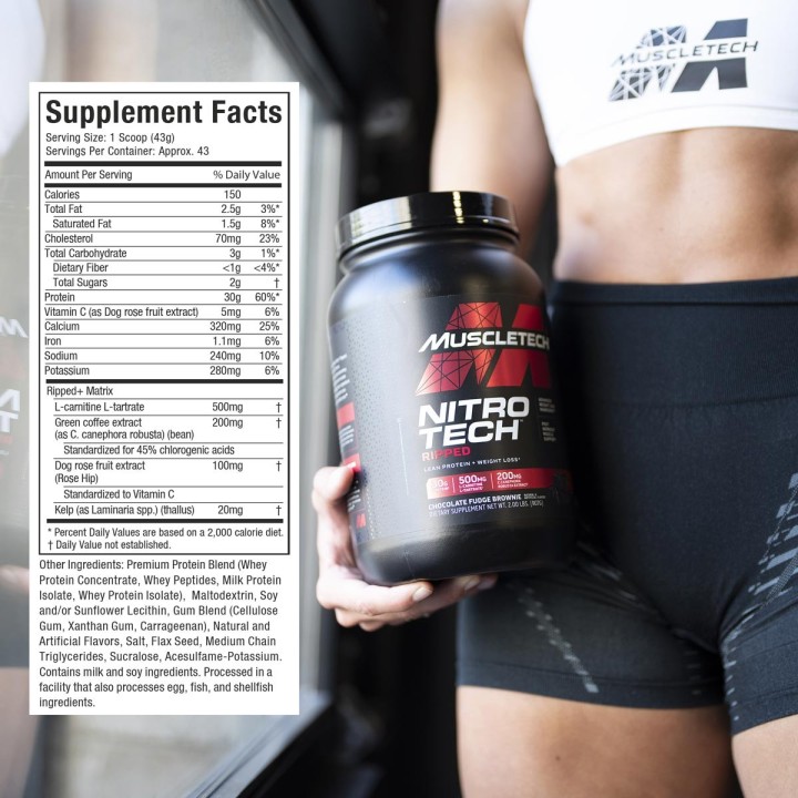 Nitro-Tech Ripped 1810 g Muscletech: Lean Protein Formula