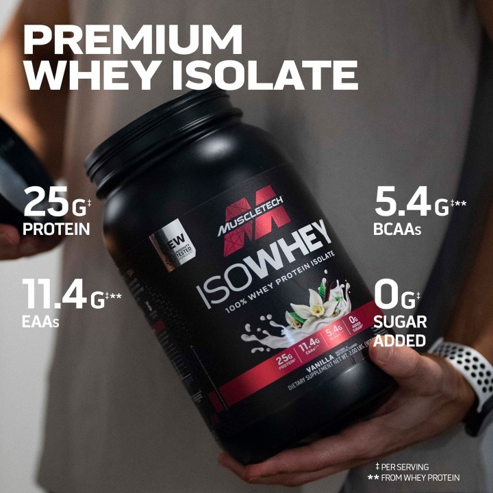 Iso Whey 907 g Muscletech: Whey Isolate 25 g per Serving