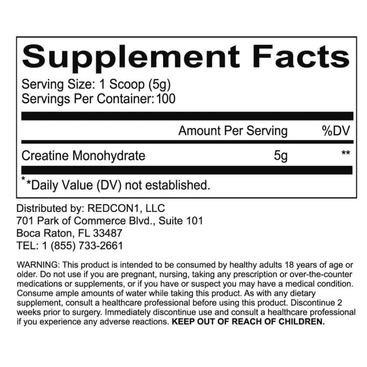 Redcon1 Micronized Creatine Monohydrate 300 g
