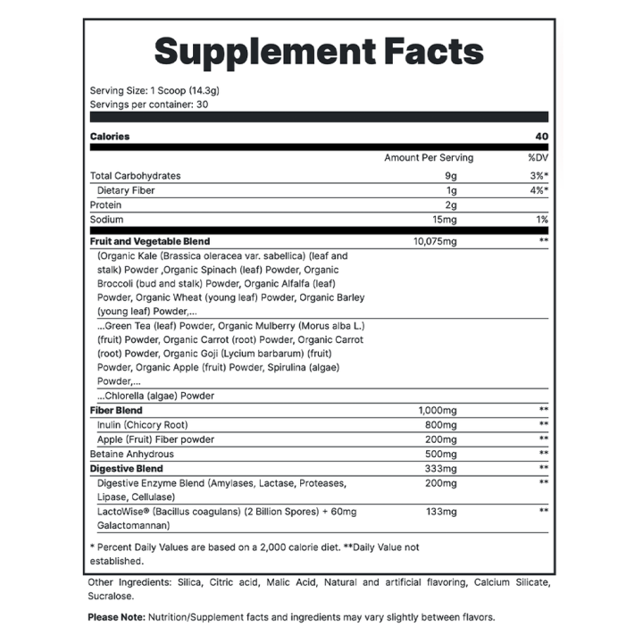 GI Juice 429 g Redcon1: digestive enzymes and superfoods