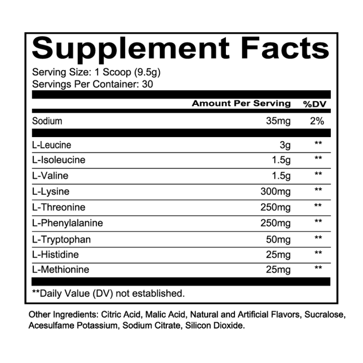 Grunt EAA 285 g Redcon1: essential amino acid powder