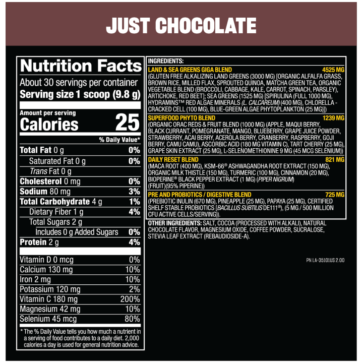 Mutant Big Greens 294 g: Green Superfood Powder