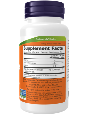 Chlorella 1000mg 120 tablets