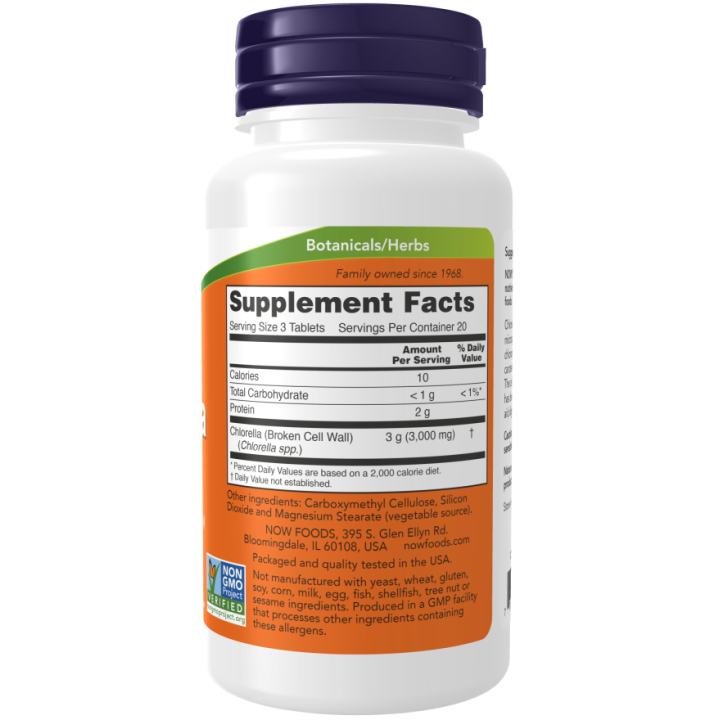 NOW Foods Chlorella 1000 mg Tablets | Citymuscle
