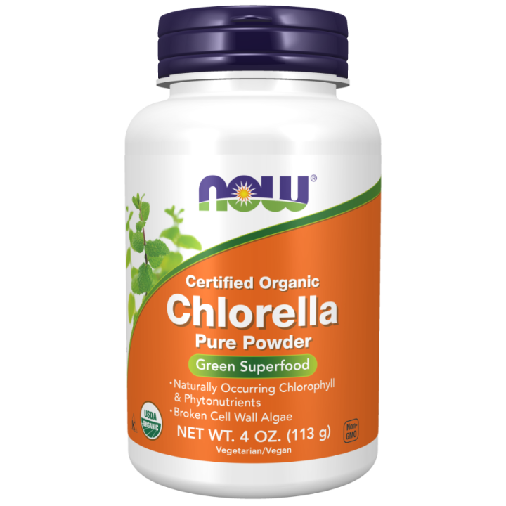 Chlorella 113 g Now Foods: microalga bio in polvere