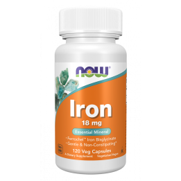 Iron 18 mg Veg Capsules NOW® Foods - Iron Supplement