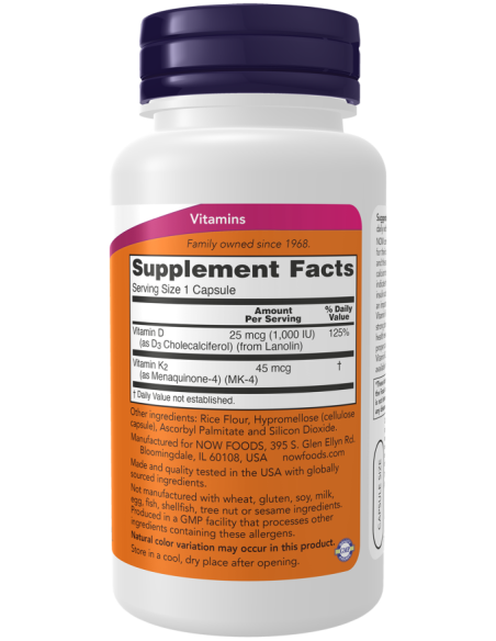 Vitamin D-3 & K-2 120 caps