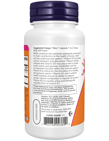 Vitamin D-3 & K-2 120 caps