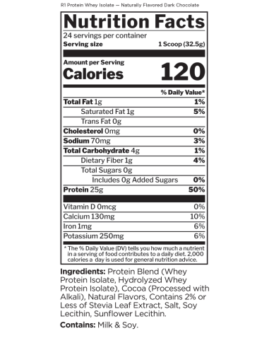R1 Protein Naturally Flavored 902 grams