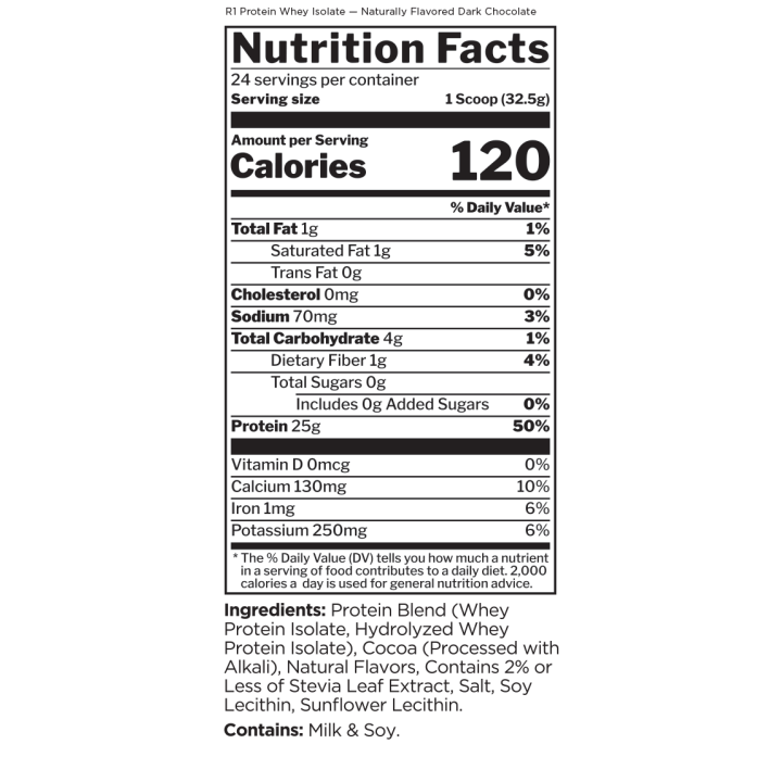 Rule One R1 Protein Naturally Flavored 1950 grams