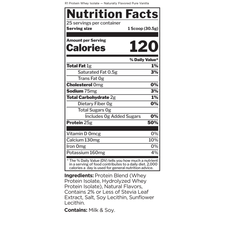 Rule One R1 Protein Naturally Flavored 1950 grams