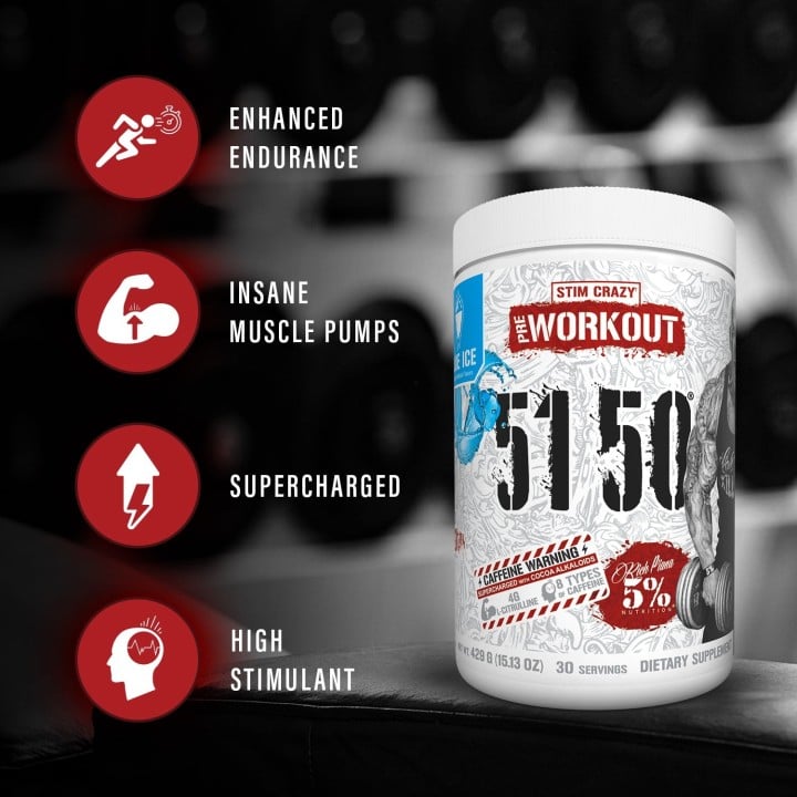 5150 Pre-Workout 372 g 5% Nutrition: Extreme Energy Pump