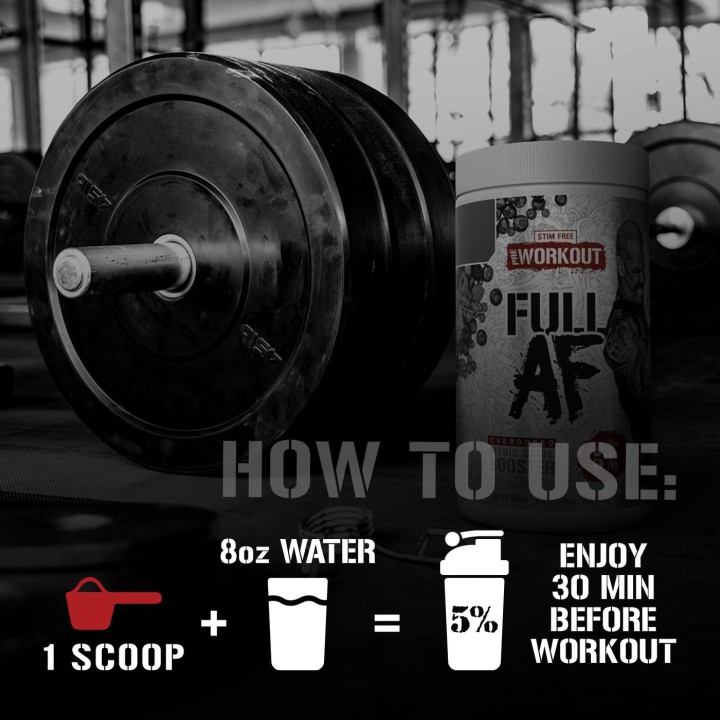 Full AF 370 g 5% Nutrition: Pre-Workout in Polvere
