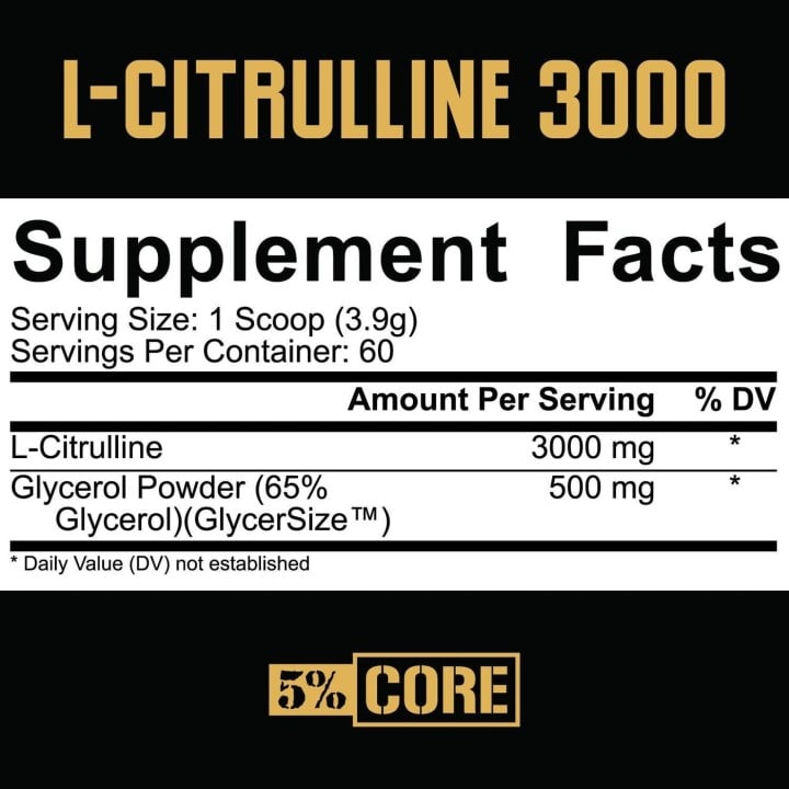 L-Citrulline 3000 mg 234 g 5% Nutrition: in polvere