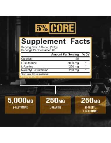 L-Glutamine 5000 Core Series Unflavoured 348 grams