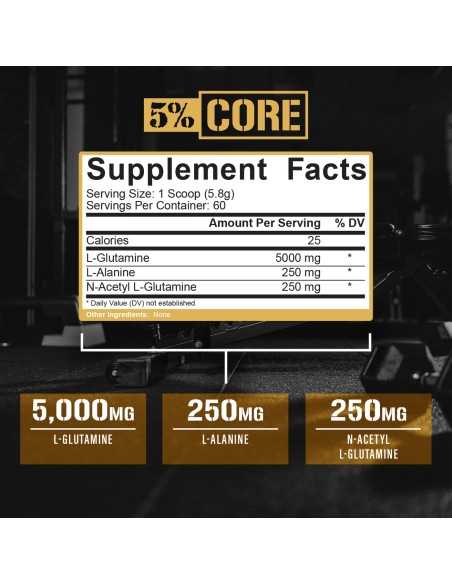 L-Glutamine 5000 Core Series Unflavoured 348 grams