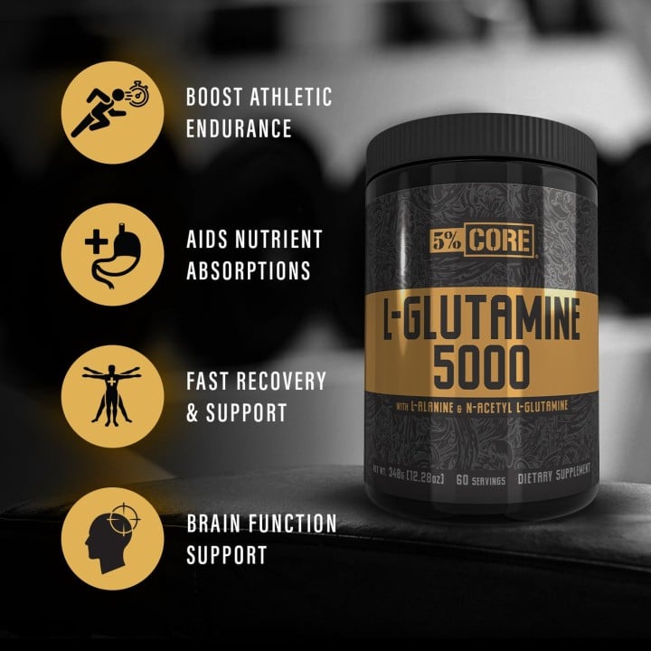 L-Glutamine 5000 Core Core Nutritionals - Pure Glutamine Powder Supplement
