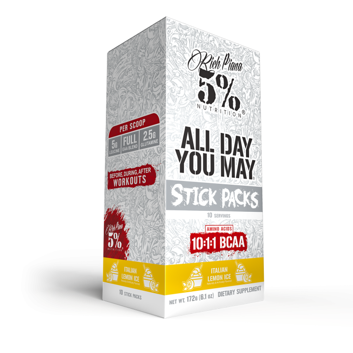 All Day You May 10x17 g Sticks 5% Nutrition: BCAA Recovery