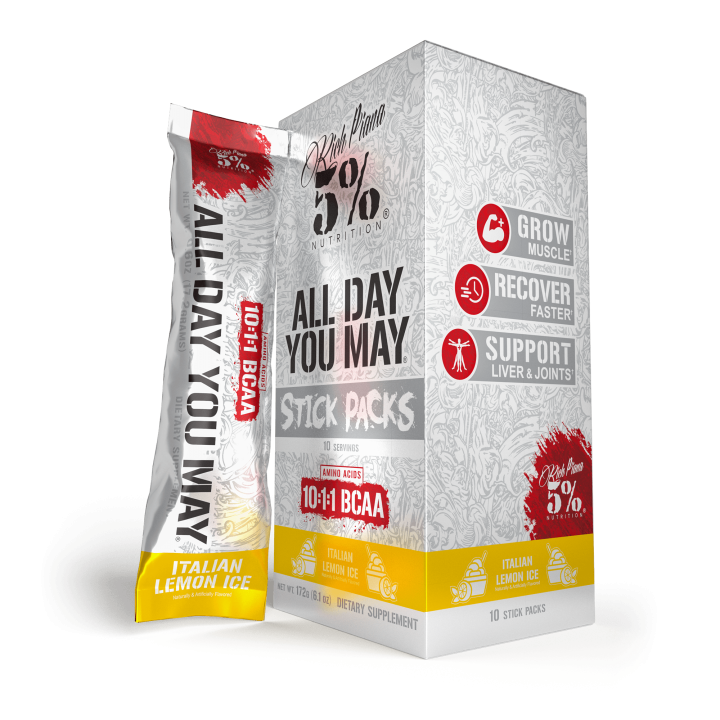 All Day You May 10x17 g Sticks 5% Nutrition: BCAA Recovery