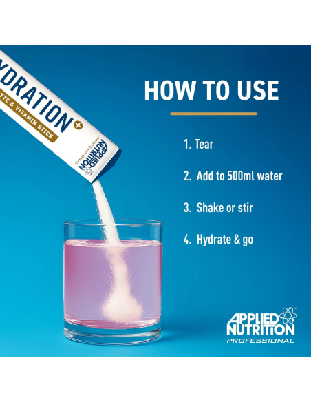 Hydration + Electrolyte & Vitamin Powder Stick Packs 7 x 8g