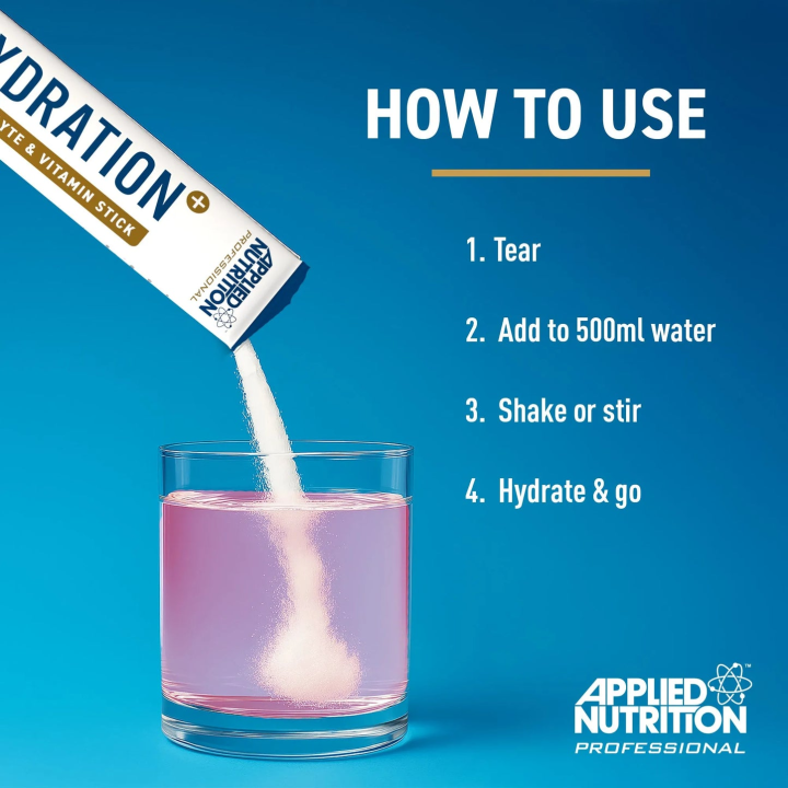 Hydration + Electrolyte 7 x 8 g Sticks Applied Nutrition