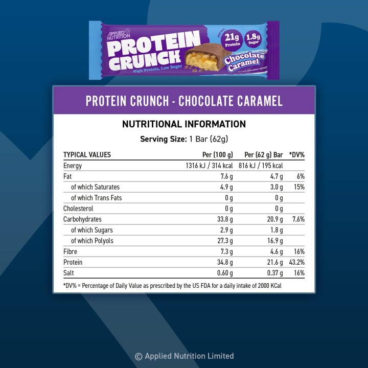 Protein Crunch Bar by Applied Nutrition: Crunchy High-Protein Snack
