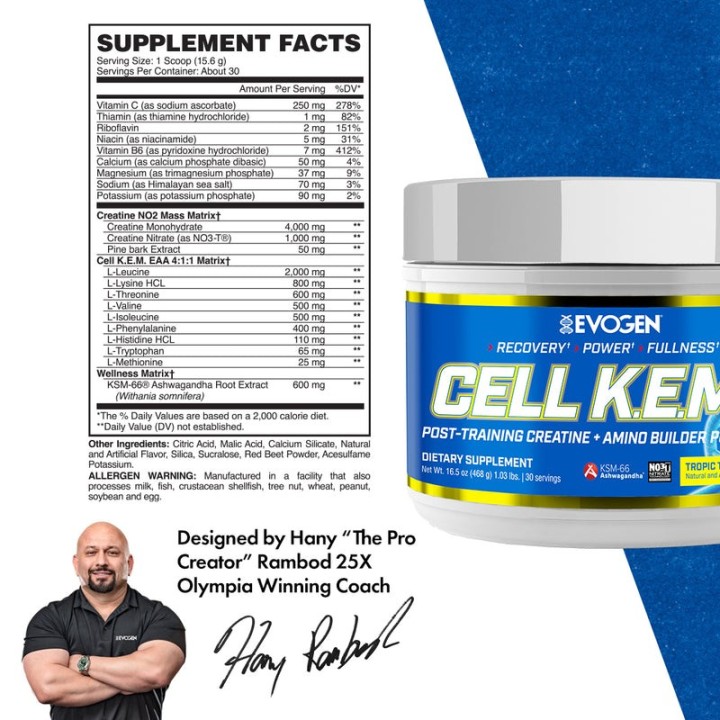 CELL K.E.M. PR Evogen - Creatina e Aminoacidi post workout