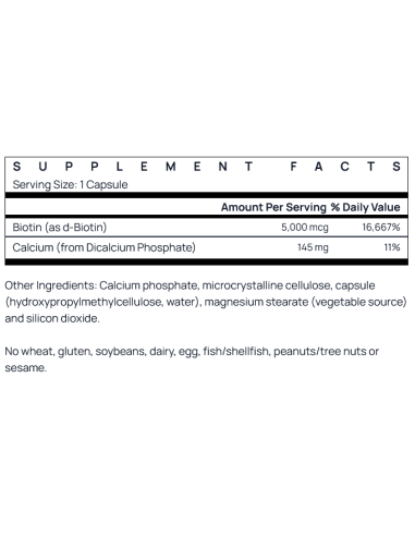 Biotin 5000 mcg 100 vcaps