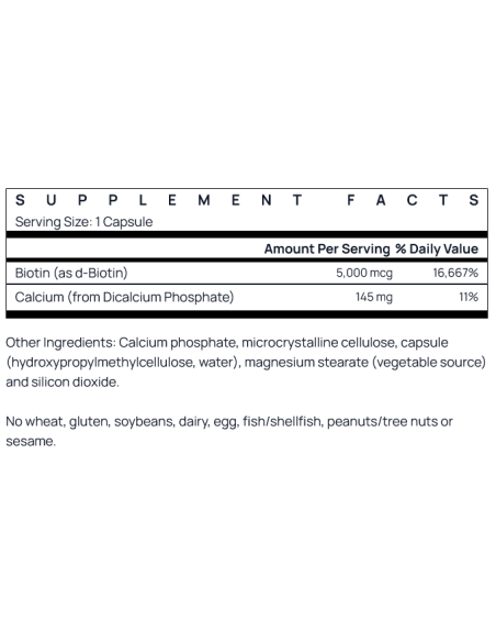 Biotin 5000 mcg 100 vcaps