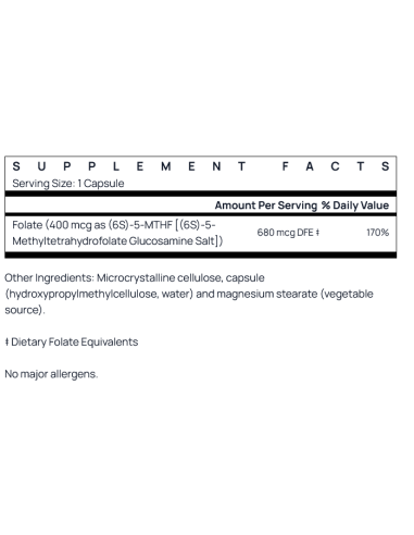 Methyl Folate 400mcg 60 vcaps