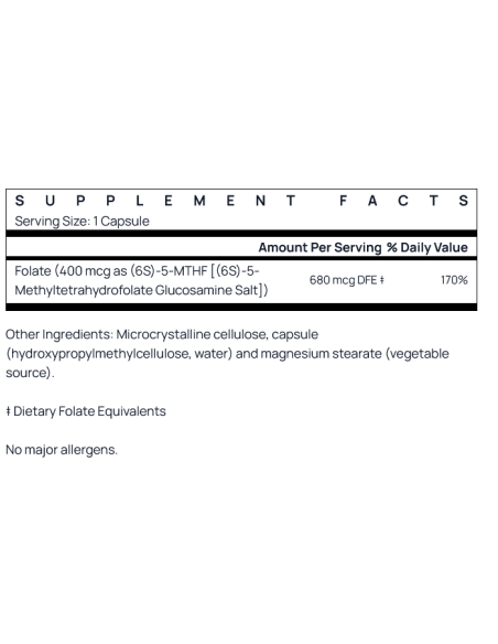Methyl Folate 400mcg 60 vcaps