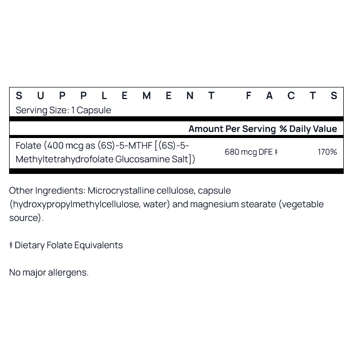 Methyl Folate 400 mcg 60 VCaps Jarrow Formulas