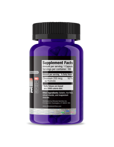 Chromium Picolinate 200 Mcg 100 Caps