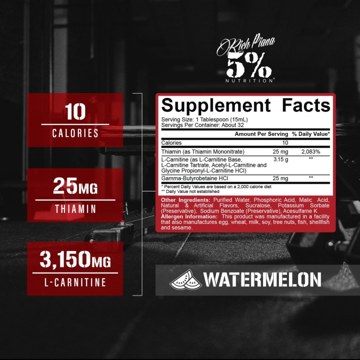 Liquid L-Carnitine 3150 5% Nutrition: Integratore Liquido Senza Zucchero