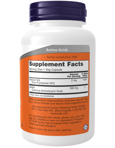 GABA with Vitamin B6 500mg 200 vcaps