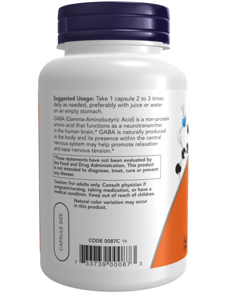 GABA with Vitamin B6 500mg 200 vcaps