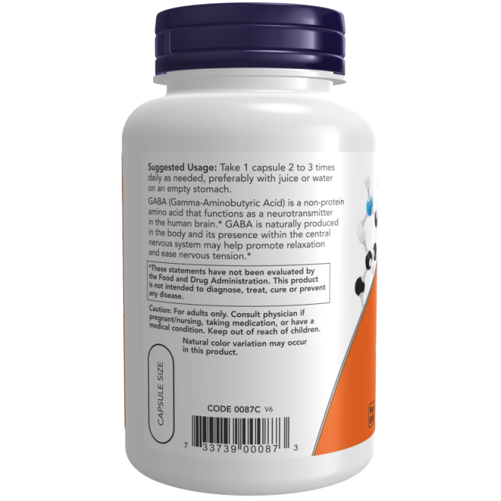 Now Foods GABA with Vitamin B6 500mg 200 vcaps
