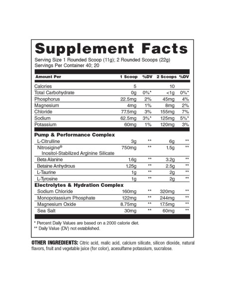 Pump Pre-Workout Non-Stim 442 grams