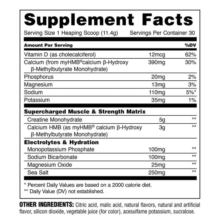 Animal Creatine HMB+ 327 g: Creatine and HMB for Strength