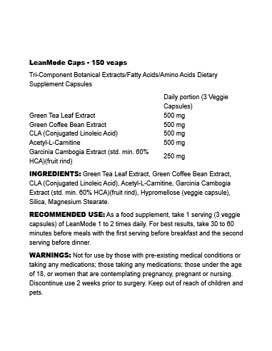 LeanMode Caps 150 vcaps
