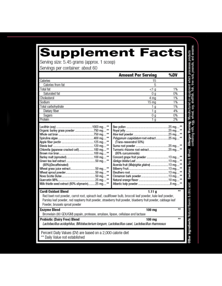 Orange OxiMega Greens Spearmint Flavor 327 grams