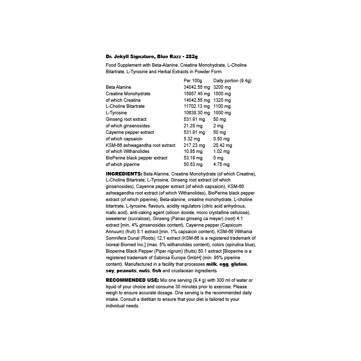 Dr Jekyll Signature 282 g ProSupps: Controlled Energy
